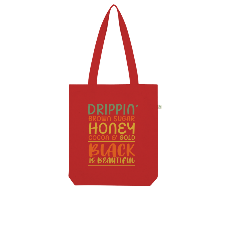 Black Drippin Organic Tote Bag - Staurus Direct