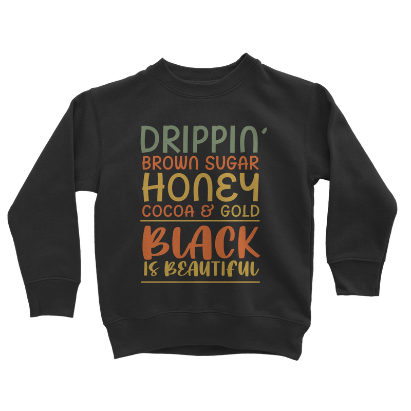 Black Drippin Classic Kids Sweatshirt - Staurus Direct