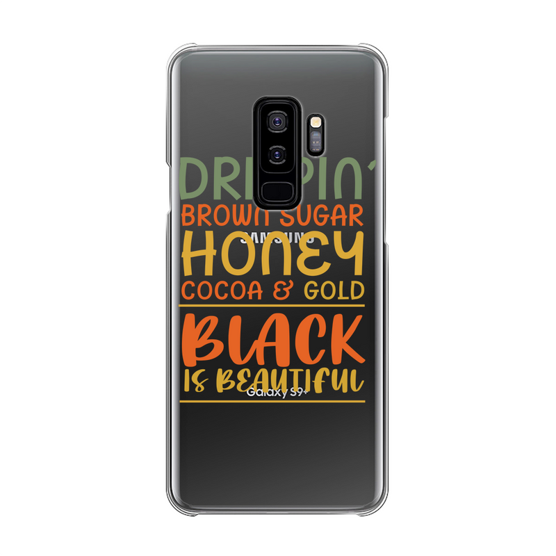 Black Drippin Back Printed Transparent Hard Phone Case