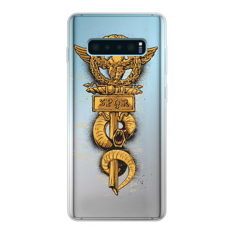 Golden Spore Back Printed Transparent Soft Phone Case