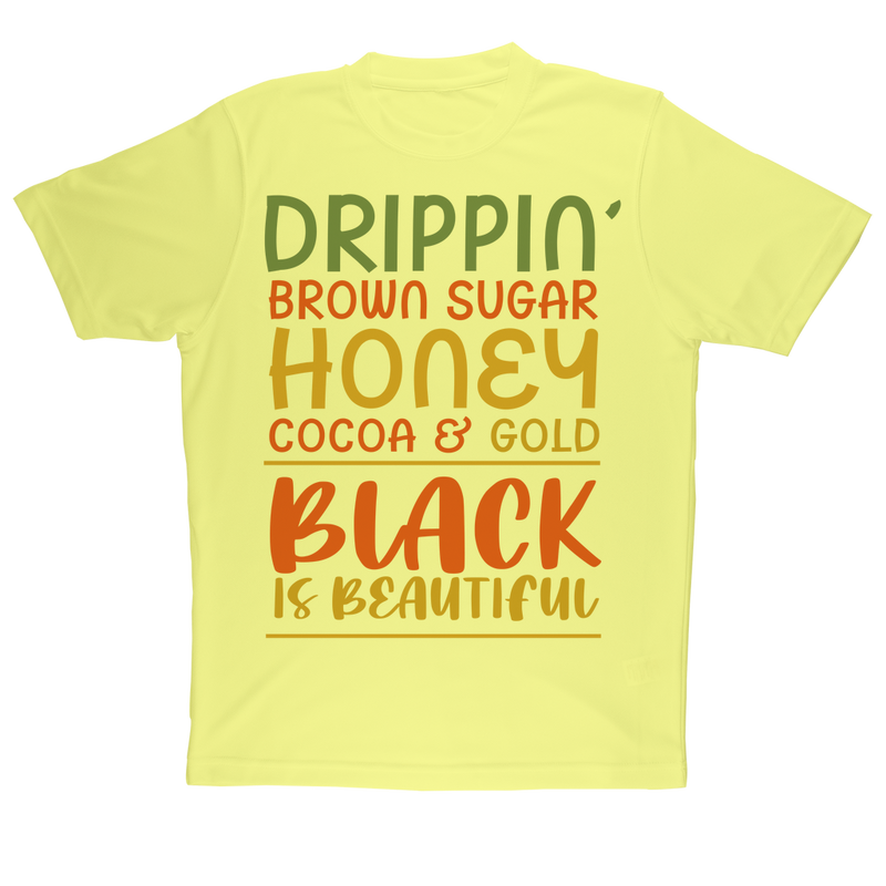 Black Drippin Sublimation Performance Adult T-Shirt