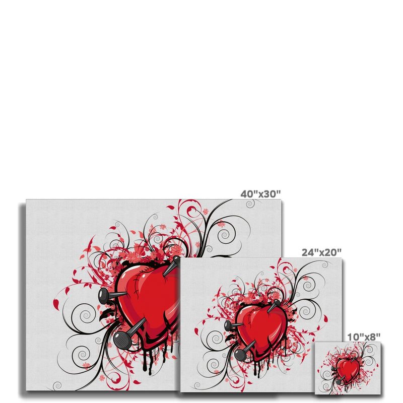 Nail In The Heart Canvas - Staurus Direct
