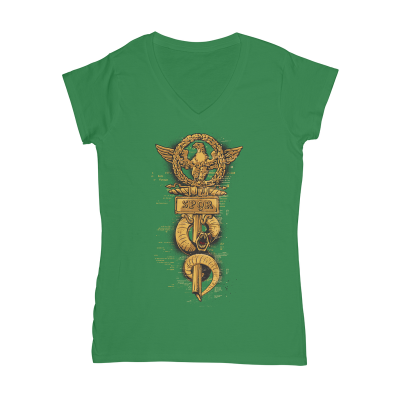 Golden Spore Classic Women's V-Neck T-Shirt