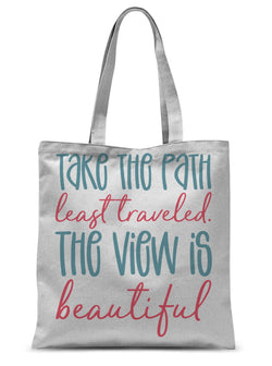 Path Least Travelled Sublimation Tote Bag