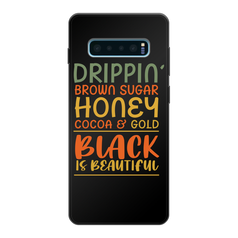 Black Drippin Back Printed Black Soft Phone Case - Staurus Direct