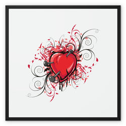 Nail In The Heart Framed Canvas - Staurus Direct