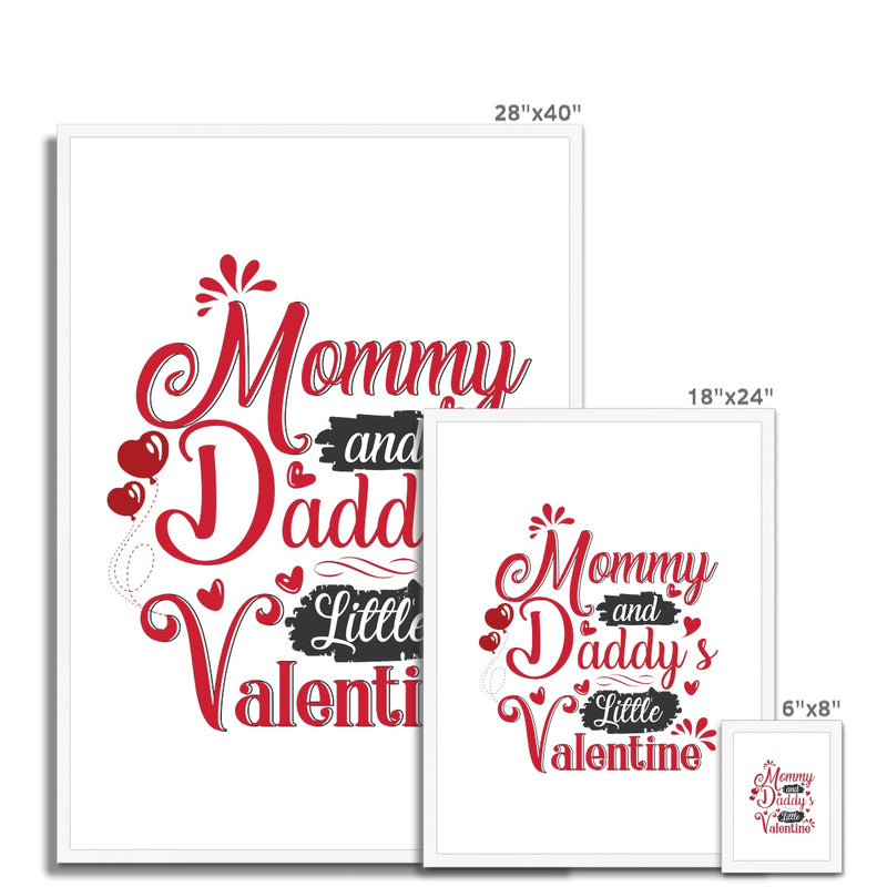 Mummy and Daddys Little Valentine Framed & Mounted Print - Staurus Direct