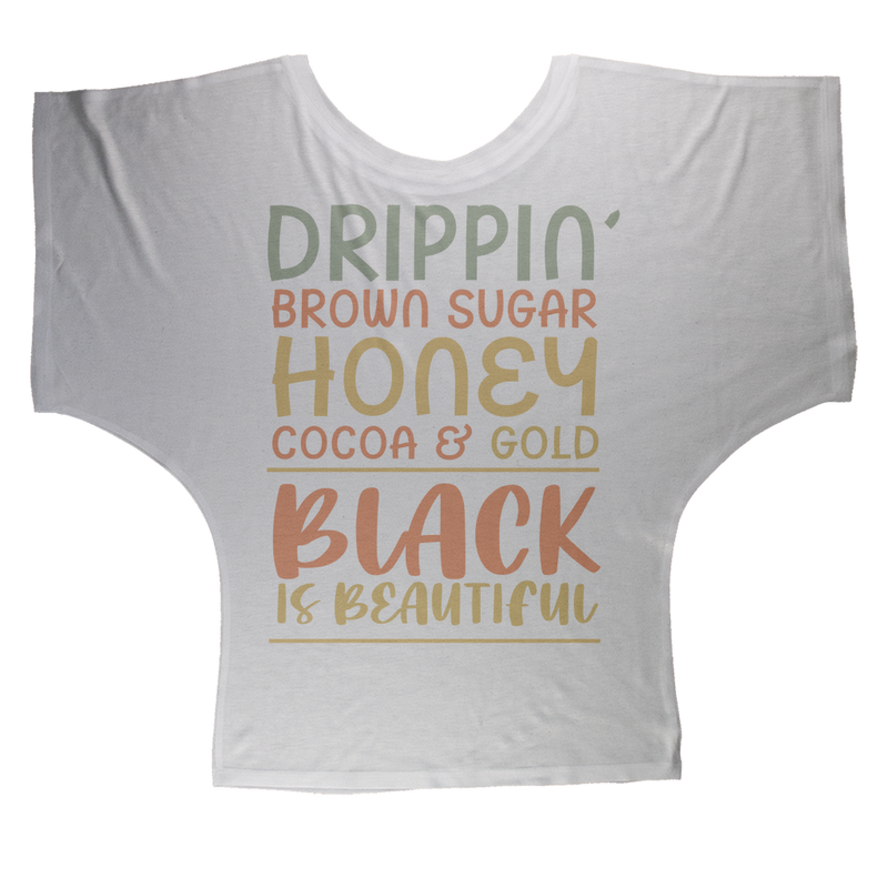Black Drippin Sublimation Batwing Top - Staurus Direct