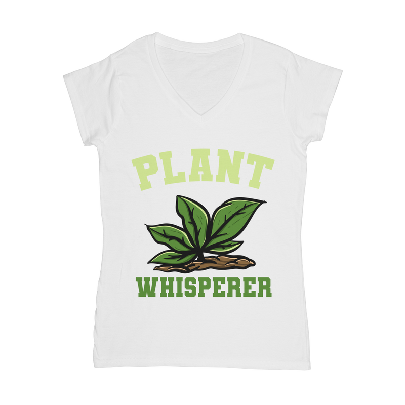 Plant Whisperer Classic Women's V-Neck T-Shirt - Staurus Direct