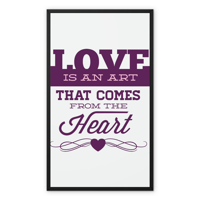 Love Is An Art Framed Canvas - Staurus Direct