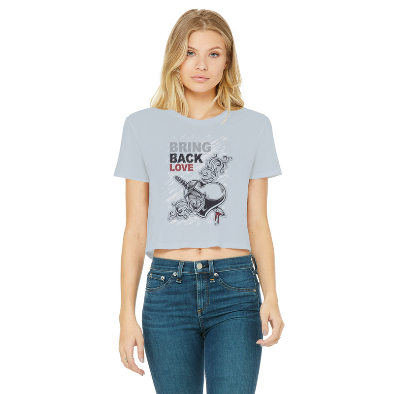 Bring Back Love Classic Women's Cropped Raw Edge T-Shirt