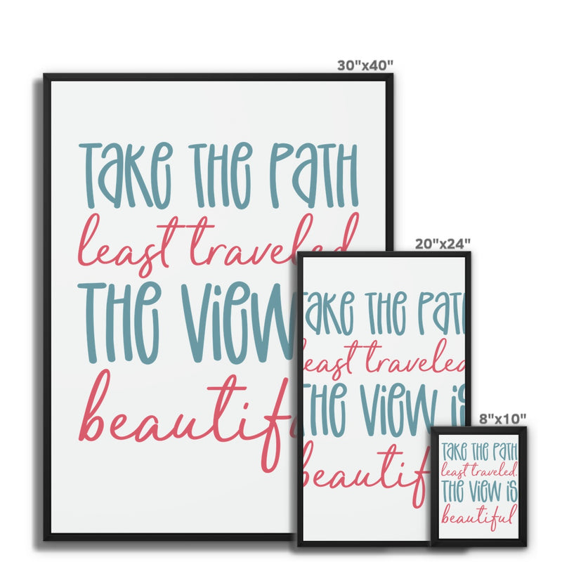 Path Least Travelled Framed Canvas