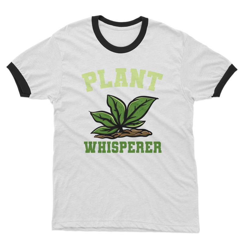 Plant Whisperer Adult Ringer T-Shirt - Staurus Direct