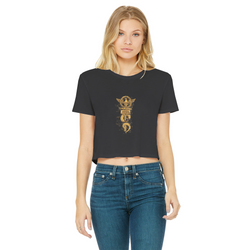 Golden Spore Classic Women's Cropped Raw Edge T-Shirt