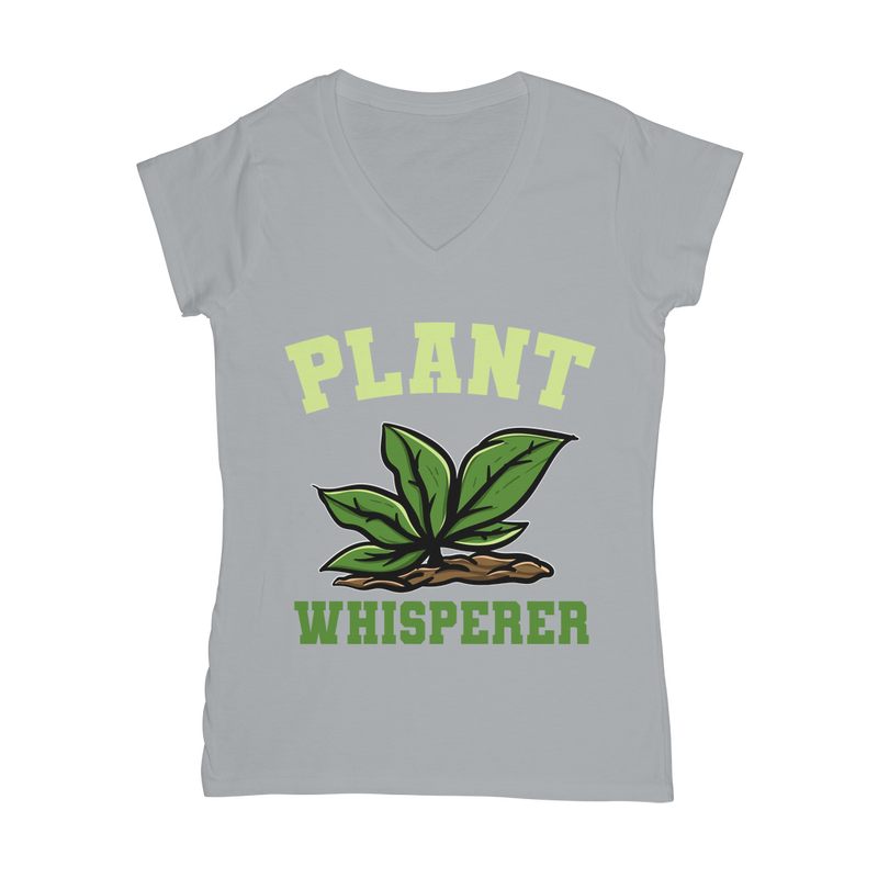 Plant Whisperer Classic Women's V-Neck T-Shirt - Staurus Direct