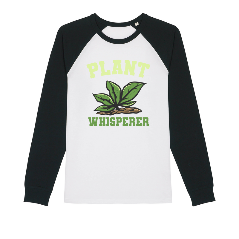 Plant Whisperer Organic Raglan Long Sleeve Shirt - Staurus Direct