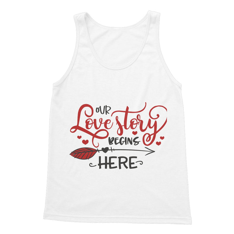 Our Love Story Begins Here Softstyle Tank Top - Staurus Direct