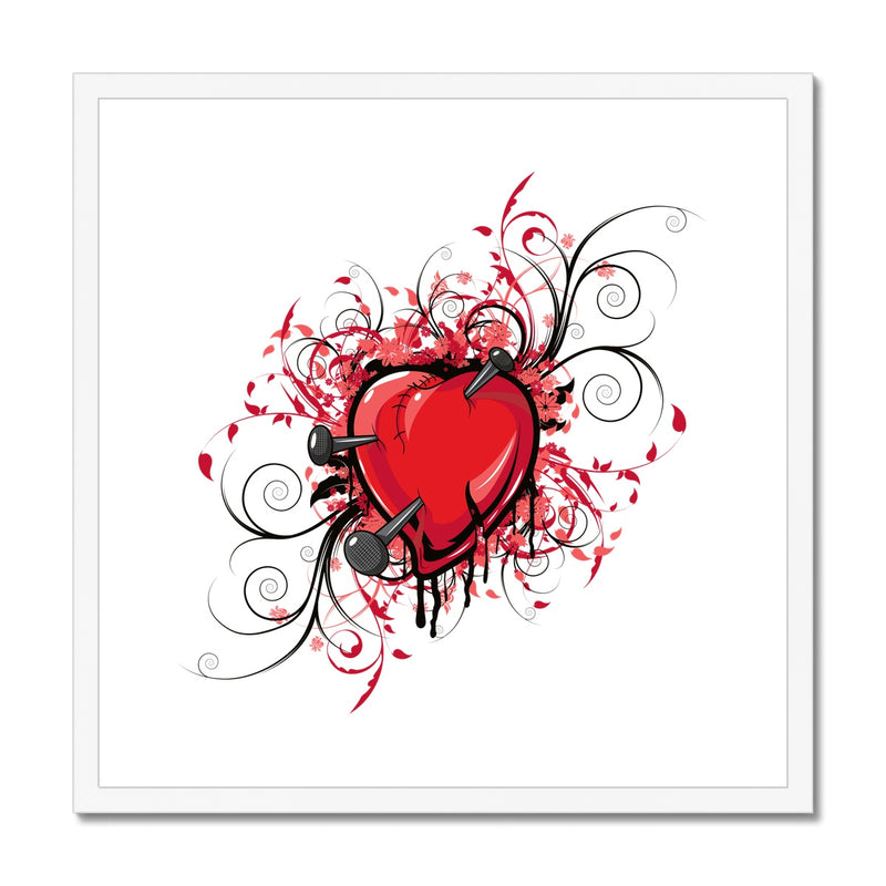 Nail In The Heart Framed Print - Staurus Direct