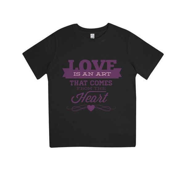 Love Is An Art Kids 100% Organic T-Shirt - Staurus Direct