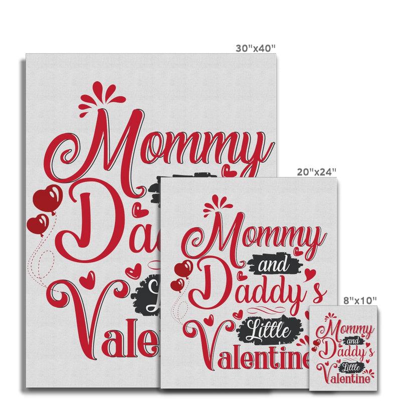 Mummy and Daddys Little Valentine Canvas - Staurus Direct