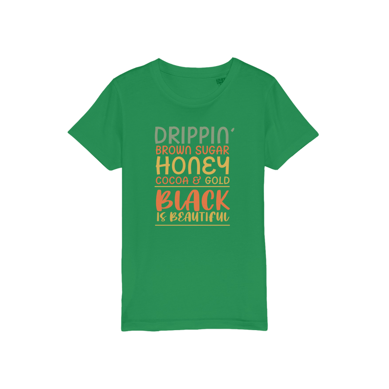 Black Drippin Organic Jersey Kids T-Shirt - Staurus Direct