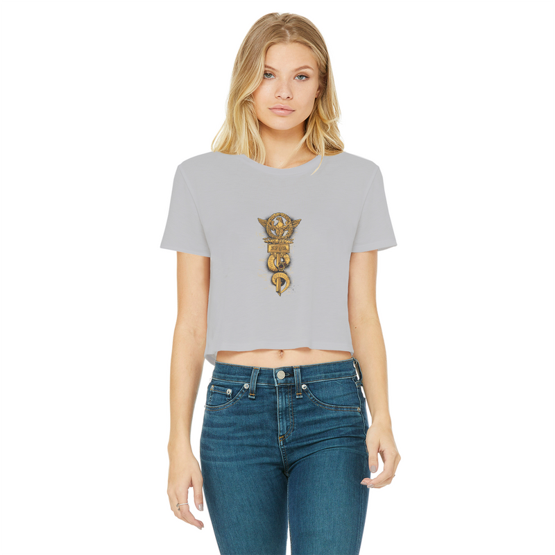 Golden Spore Classic Women's Cropped Raw Edge T-Shirt