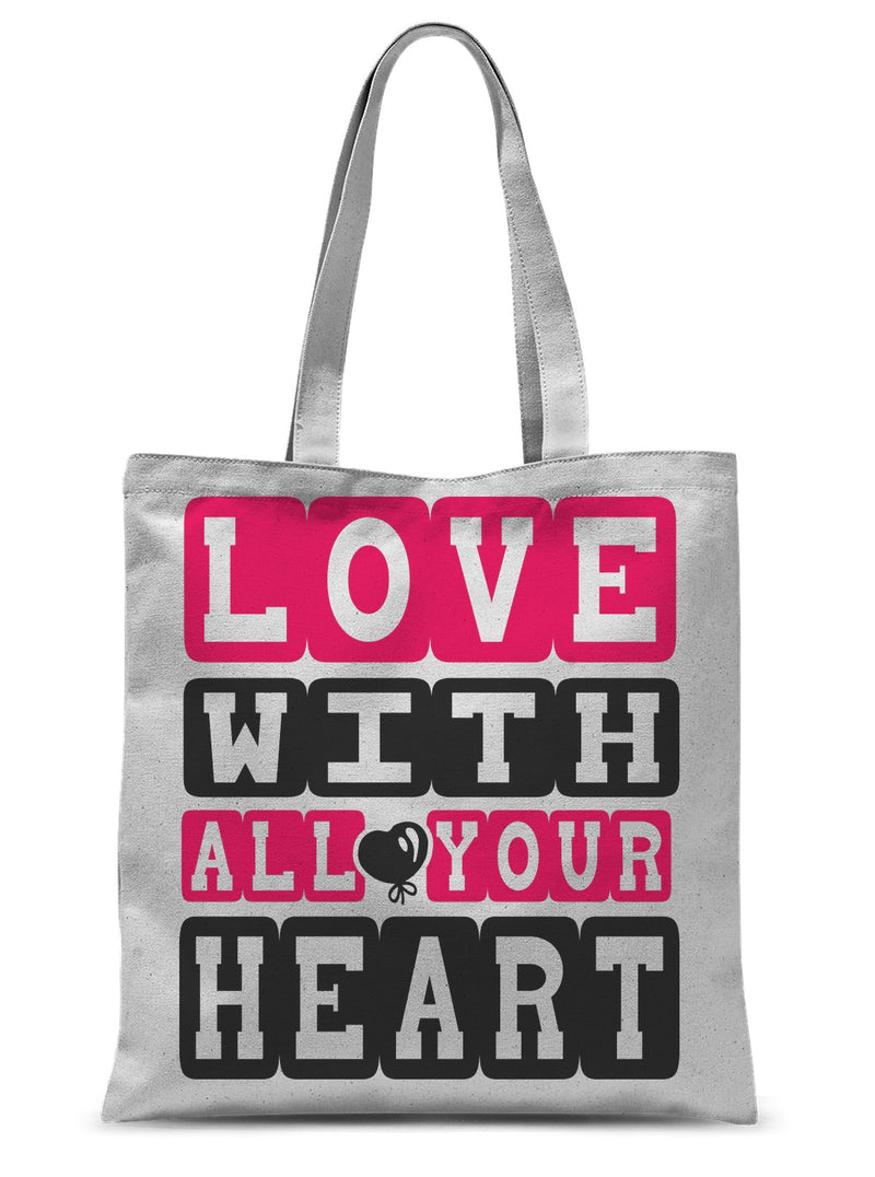 Love With All Your Heart Sublimation Tote Bag - Staurus Direct