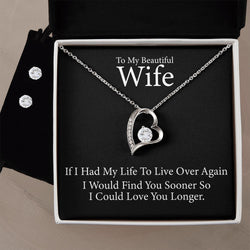 Wife necklace, wife gift, wife birthday gift, wife jewelry, wife anniversary gift, gift for wife, wife message card necklace