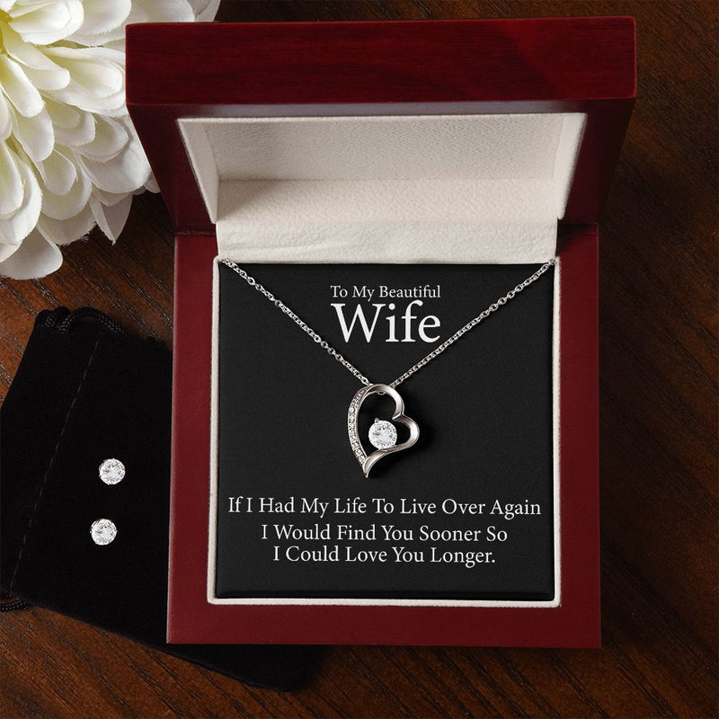 Wife necklace, wife gift, wife birthday gift, wife jewelry, wife anniversary gift, gift for wife, wife message card necklace