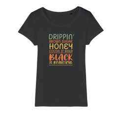 Black Drippin Organic Jersey Womens T-Shirt - Staurus Direct