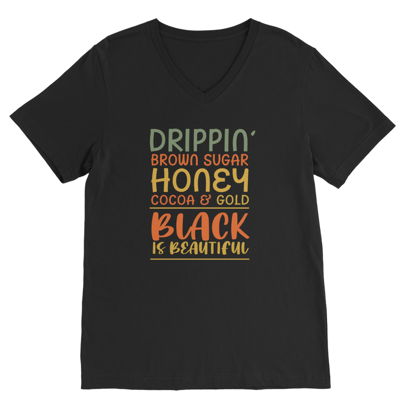 Black Drippin Classic V-Neck T-Shirt