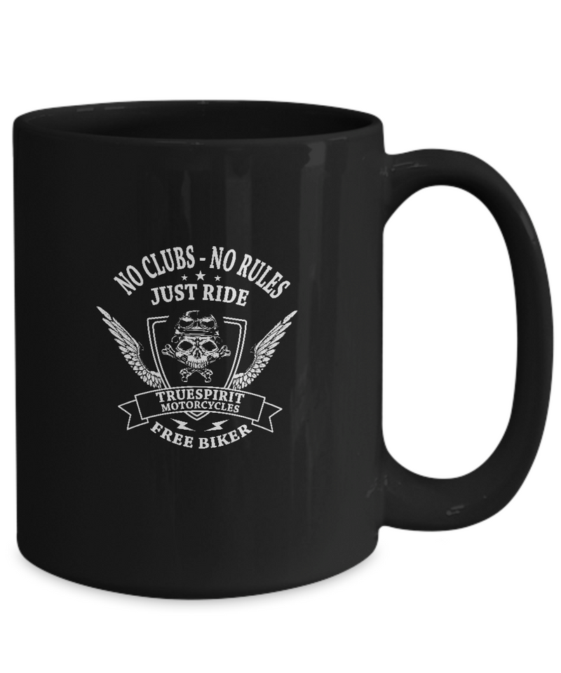 Black Tea Coffee Chocolate Mug No clubs no rules just ride  Born To Ride Motorcycle Racing Bike Lovers Dad Uncle Friends Vacation Presents Gifts |  Black  Cool Coffee Mug
