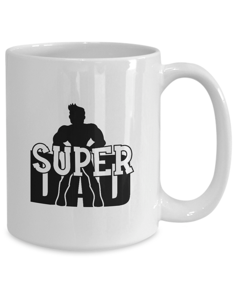 White Coffee Mug super dad Mug  fathers Day Gift Lovers Gift To Dad  Presents Gifts| White Cool Coffee Mug