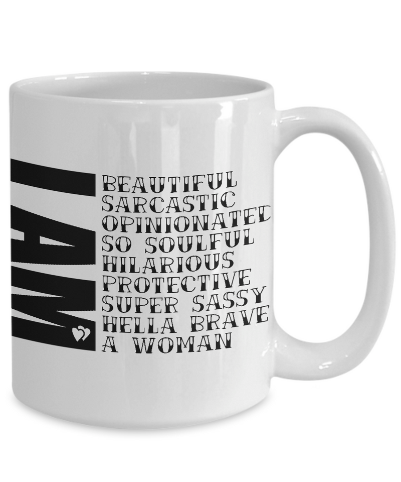i am | Unique Design Coffee Mug | White Cool Coffee Mug