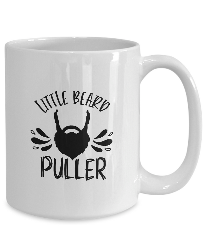 White Coffee Mug badass bearded dad Mug little beard puller   fathers Day Gift Lovers Gift To Dad  Presents Gifts| White Cool Coffee Mug