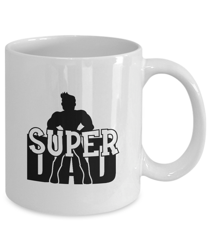 White Coffee Mug super dad Mug  fathers Day Gift Lovers Gift To Dad  Presents Gifts| White Cool Coffee Mug