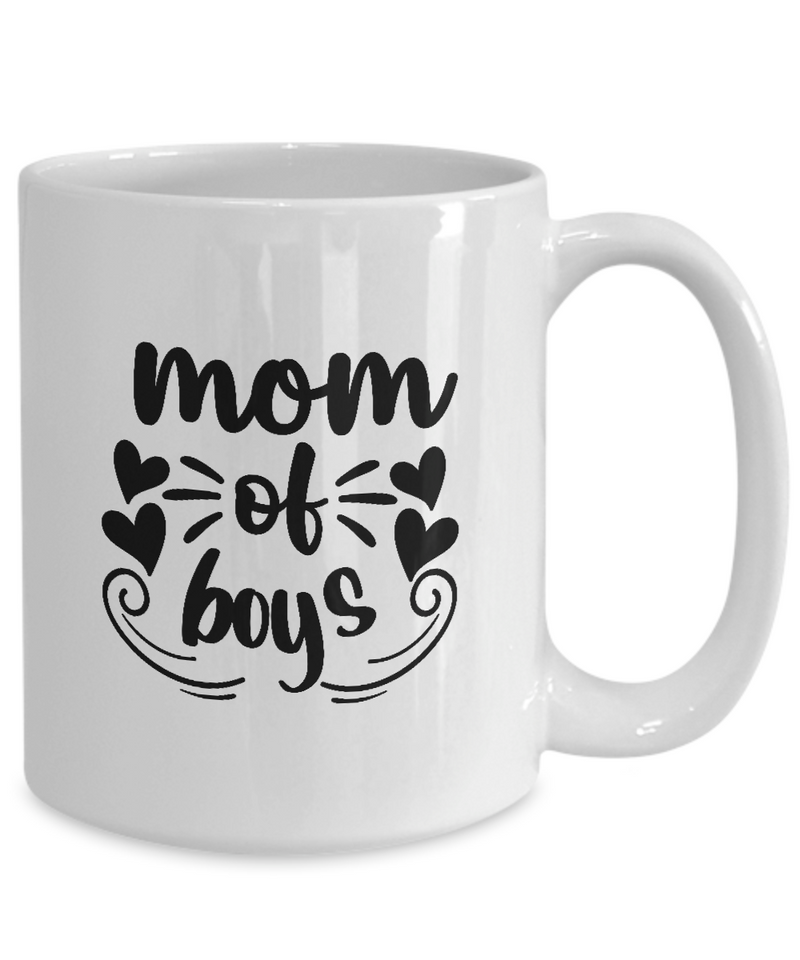 White Coffee Mug mom of boys Mug  Mothers Day Gift Lovers Memorial Presents Gifts| White Cool Coffee Mug