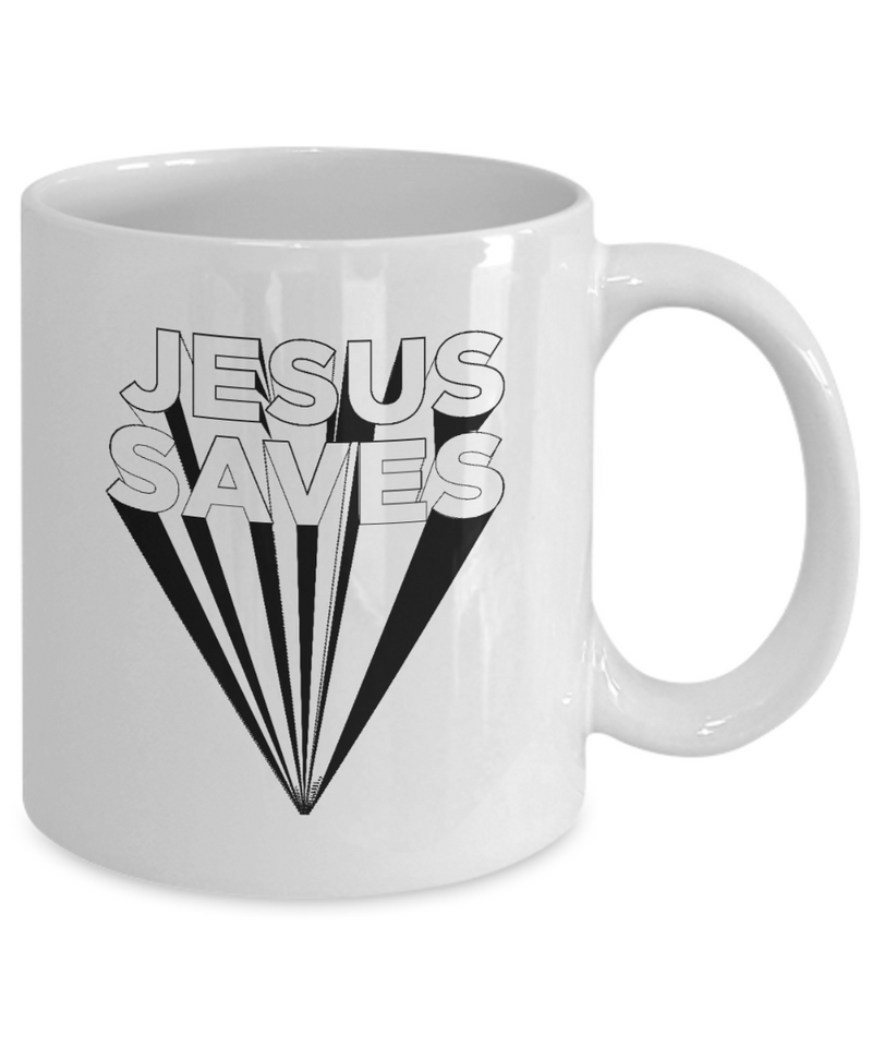 Jesus Saves White Mug