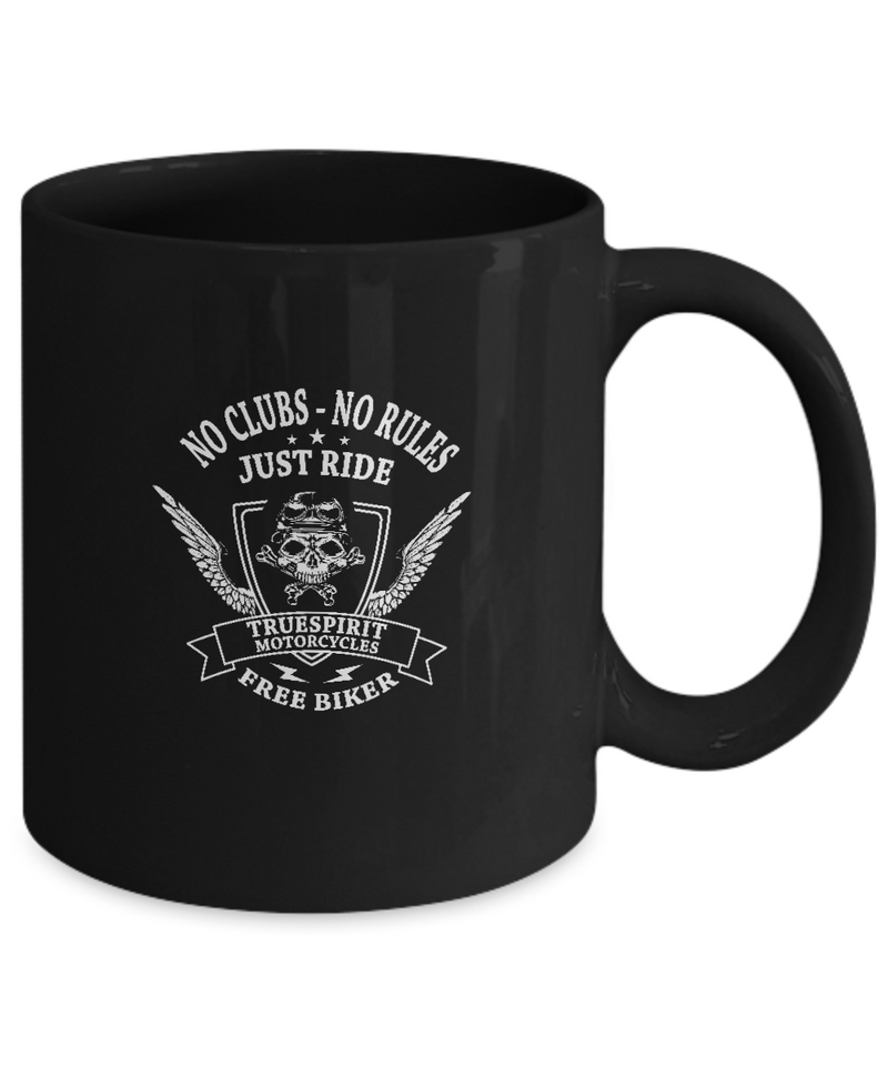 Black Tea Coffee Chocolate Mug No clubs no rules just ride  Born To Ride Motorcycle Racing Bike Lovers Dad Uncle Friends Vacation Presents Gifts |  Black  Cool Coffee Mug