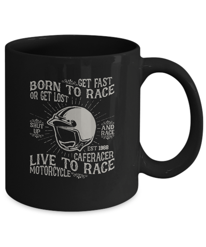 Black Tea Coffee Chocolate Mug Born To Ride Motorcycle Racing Bike Lovers Dad Uncle Friends Vacation Presents Gifts |  Black  Cool Coffee Mug