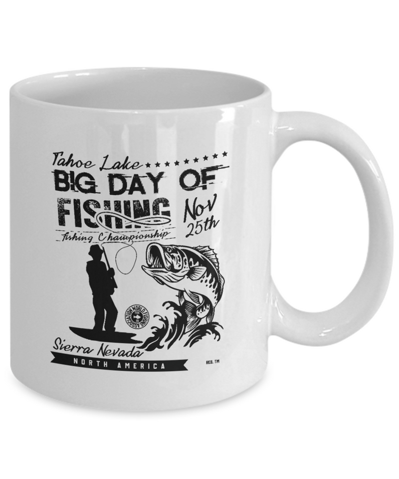 Big Day Of Fishing White Coffee Mug