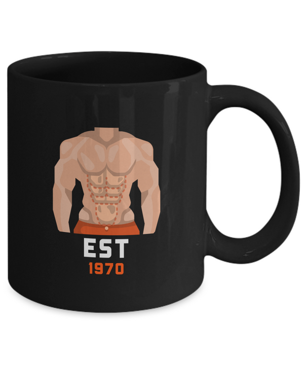 Est 1970 Coffee Mug - Powerlifting Mug - Bodybuilding Mug - Black\White  Mug - Lifting Partner Gift