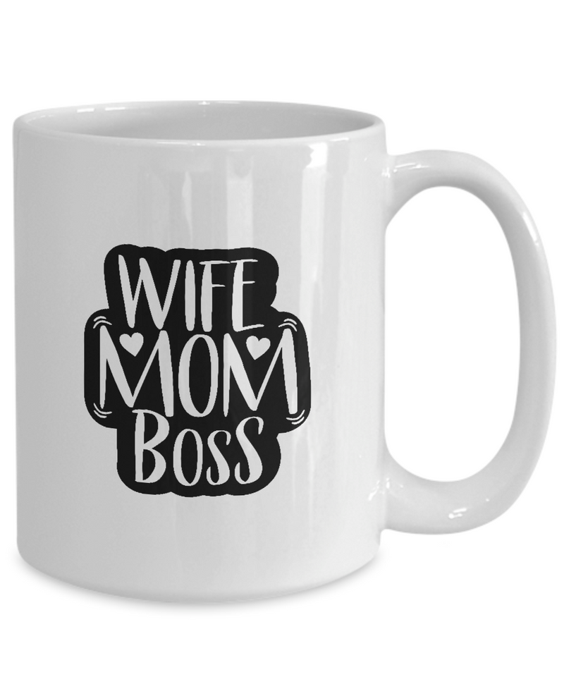 White Coffee Mug wife mom boss Mug  Mothers Day Gift Lovers Memorial Presents Gifts| White Cool Coffee Mug