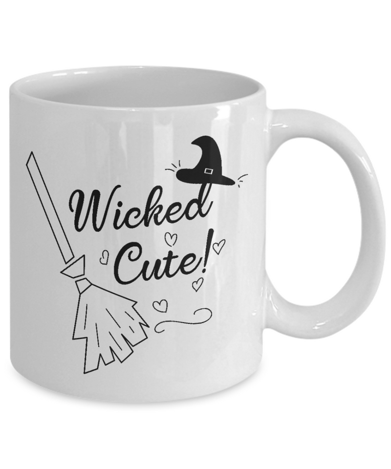 Wicked Cute Written White Mug