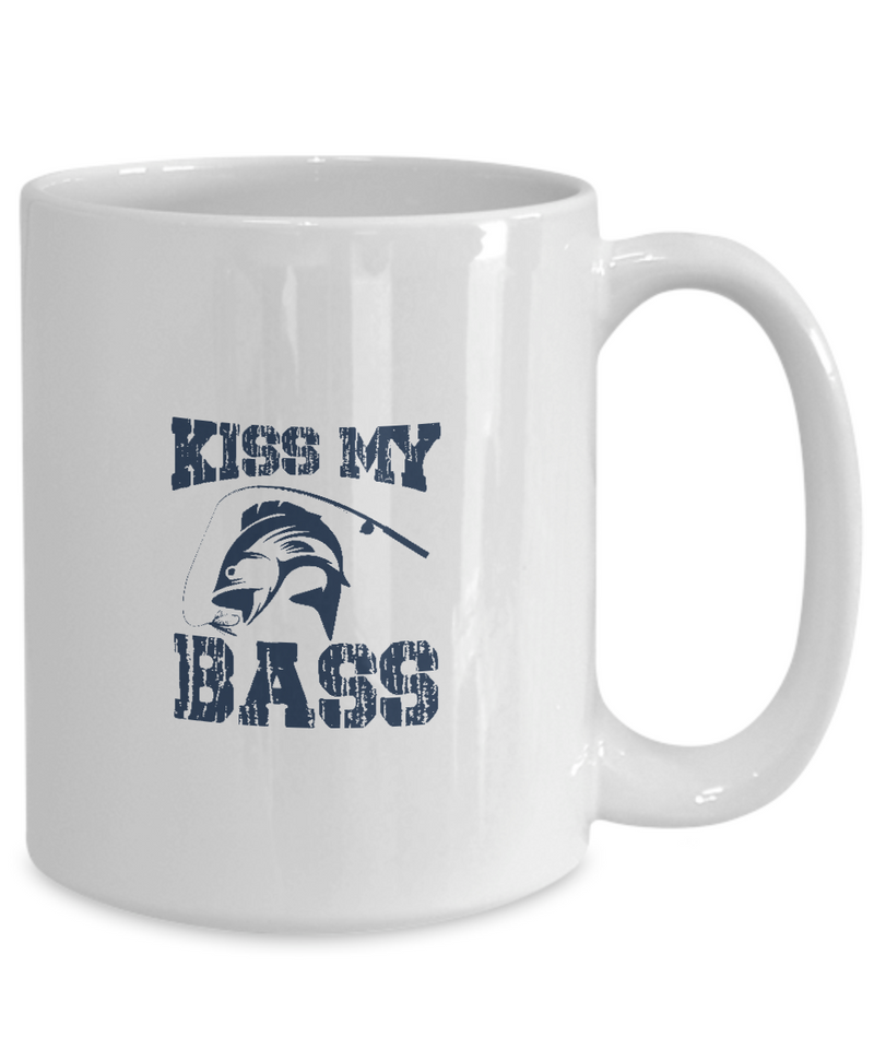 White Coffee Mug Tea Chocolate Kiss my bass Pet Lovers Memorial Presents Gifts|  White Cool Coffee Mug