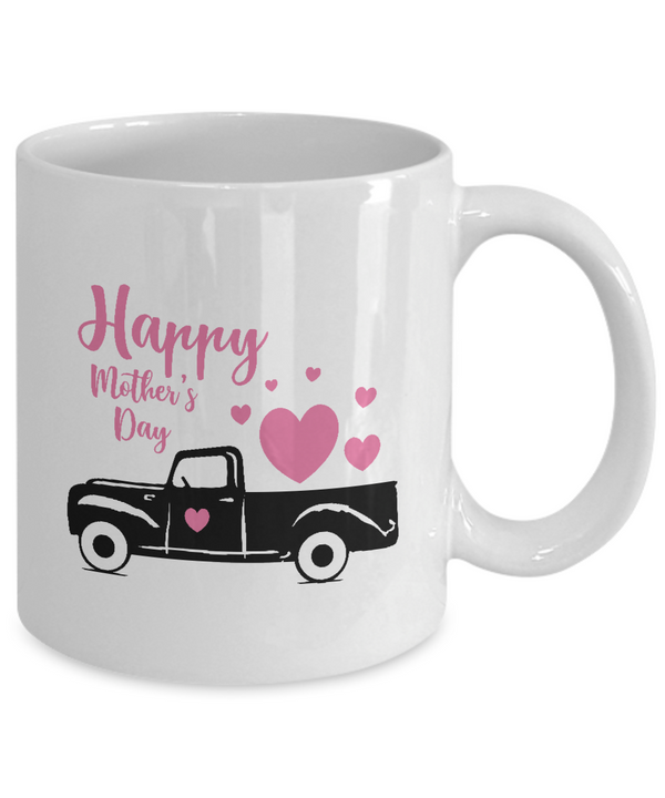 Old truck Happy mothers day| Unique Design Stay Cool Coffee Mug | White Cool Coffee Mug