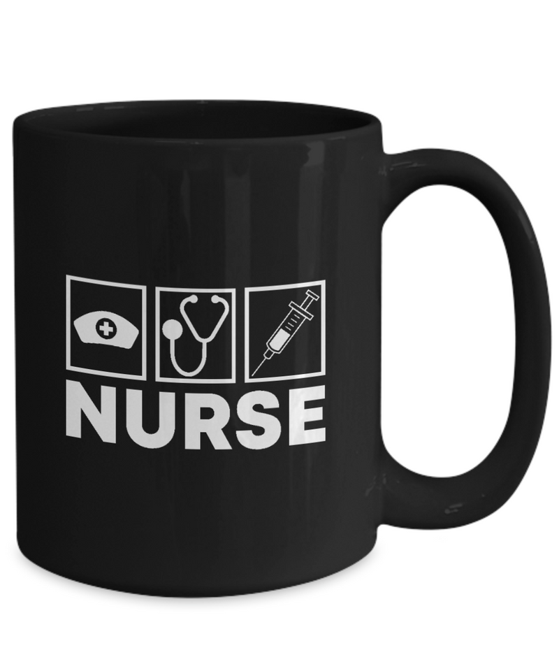 Nurse - black mug