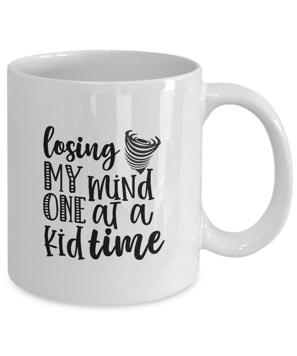White Coffee Mug losing my mind one kid at a time Mug  Mothers Day Gift Lovers Memorial Presents Gifts| White Cool Coffee Mug