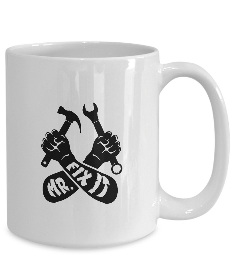 White Coffee Mug  Mr. Fix It White Mug  fathers Day Gift Lovers Gift To Dad  Presents Gifts| White Cool Coffee Mug