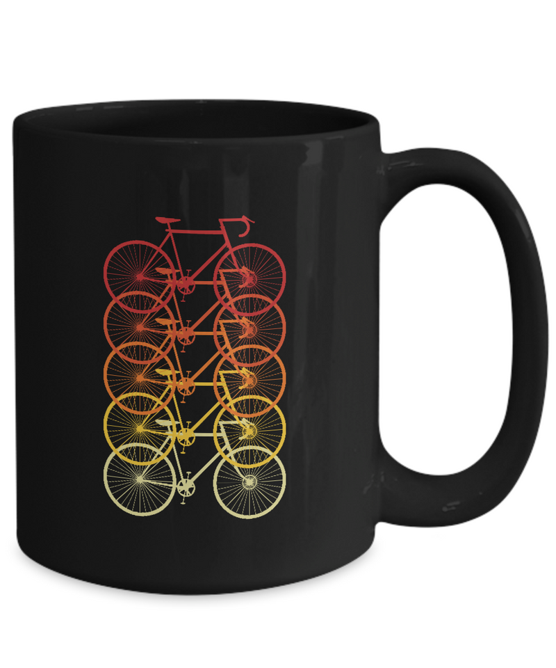 We Cycle  , Bicycle Cycling Coffee Mug, Cyclist Coffee Mug, Mug Present For Bicycle Riders, Funny Gift For Cyclist  |  Black Cool  Bicycle Coffee Mug